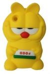 Case Garfield Caixa de Silicone para Iphone 4 Amarelo
