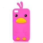 Case Pintinho Caixa de Silicone para Iphone 4 PINK